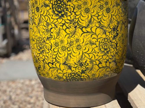 Bombora Yellow Dara Large Pot